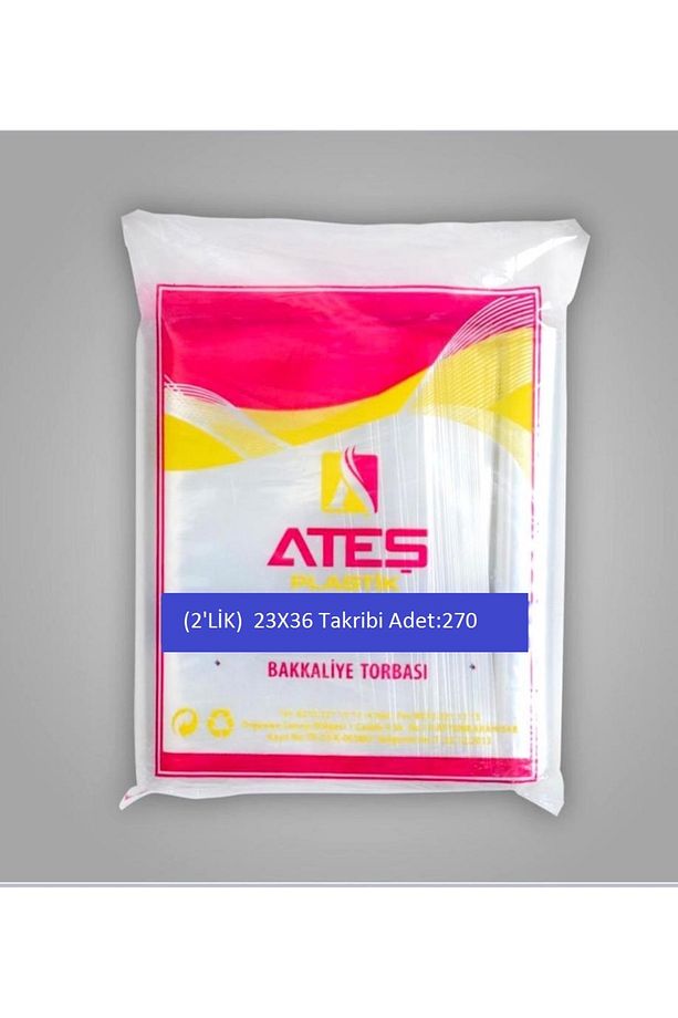 Naylon Torba, Şeffaf Poşet Bakkaliye Torbası, Çerez Poşeti 2'lik 23x36 cm - 1
