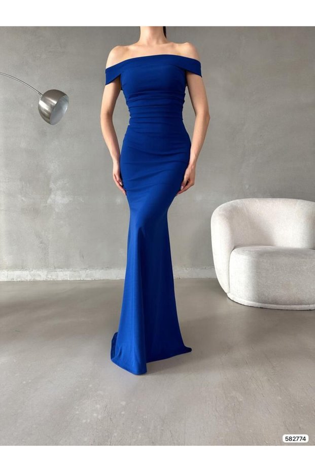 Women's Crepe Fabric Graduation Evening Dress