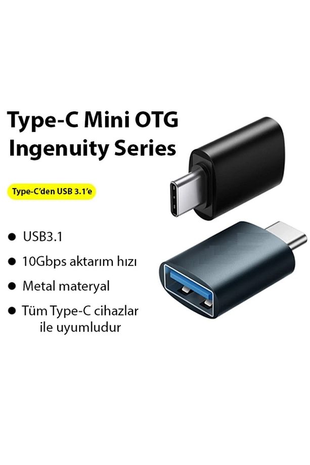 Type-C To Usb Dönüştürücü Adaptör Mini Otg Hızlı Data Şarj Aparatı Uyumlu - 3
