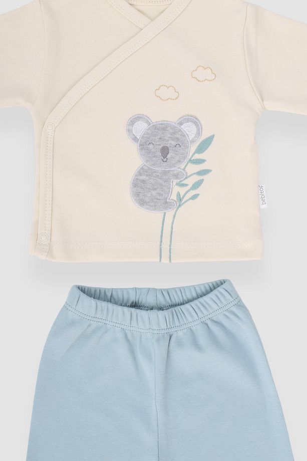 Koala Pattern 5’li Yenidoğan Bebek Hastane Çıkışı Zıbın Seti - 2