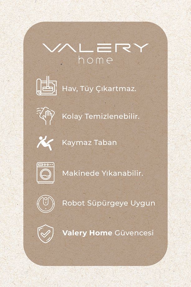Vl Comfort Yuvarlak Overloklu Peluş Yıkanabilir Siyah Yolluk - 6