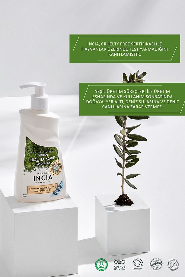 %100 Doğal Sıvı Kastil Sabunu Yoğun Nemlendirici Zeytinyağlı 10 Bitkisel Değerli Yağ Vegan 250 ml - 7