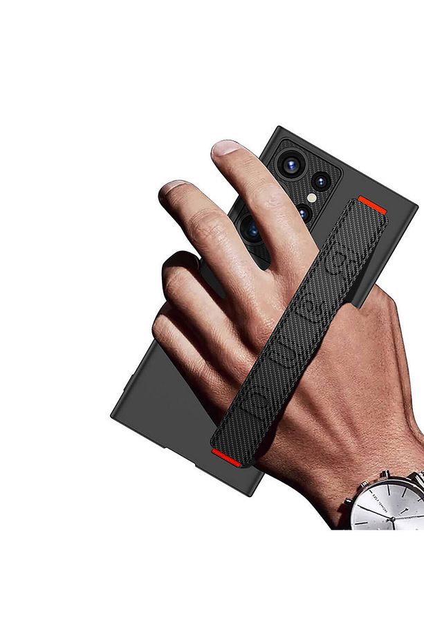 Samsung Galaxy S24 Ultra Kılıf El Geçmeli Folding L Standlı Data Band Kapak Tutaçaklı Kalem Hazneli - 2