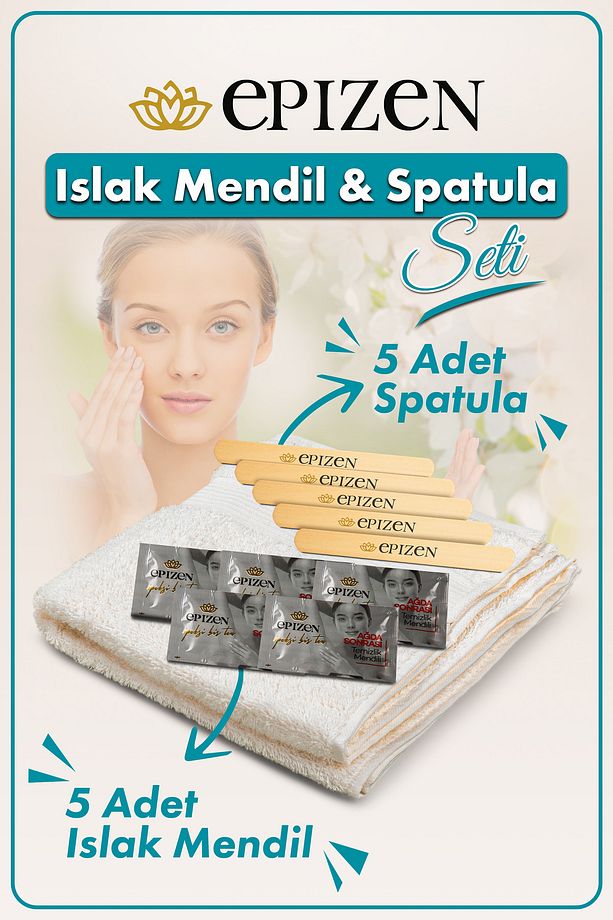 Ağda Temizleme Seti 5'li Mendil-Spatula - 1