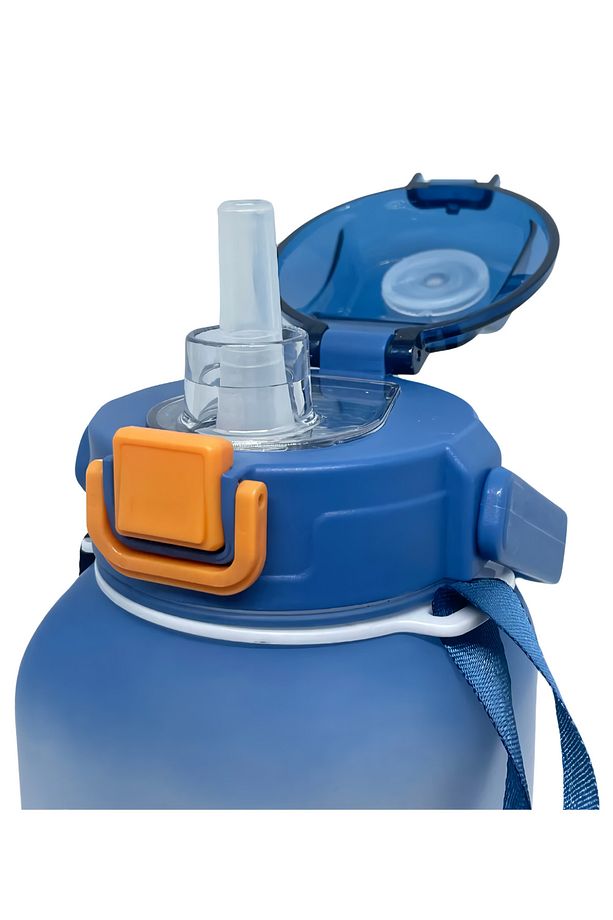 1100ml Pipetli/Pipetsiz Kullanım Sevimli Hayvanlar Desenli Kulplu Askılı Matara 2275 - 2