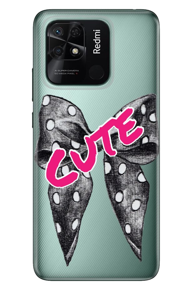 Xiaomi Redmi 10C Compatible Case Patterned Printed Silicone Cute Ribbon