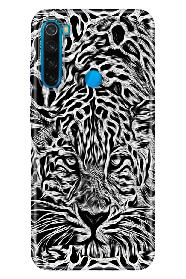 حافظة متوافقة مع هاتف Xiaomi Redmi Note 8 من السيليكون المطبوع بتصميم Wild Lion Art