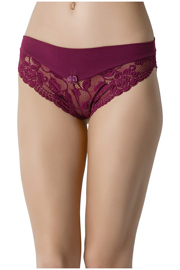 Waist Fabric Lace 3-Piece Panties 3130