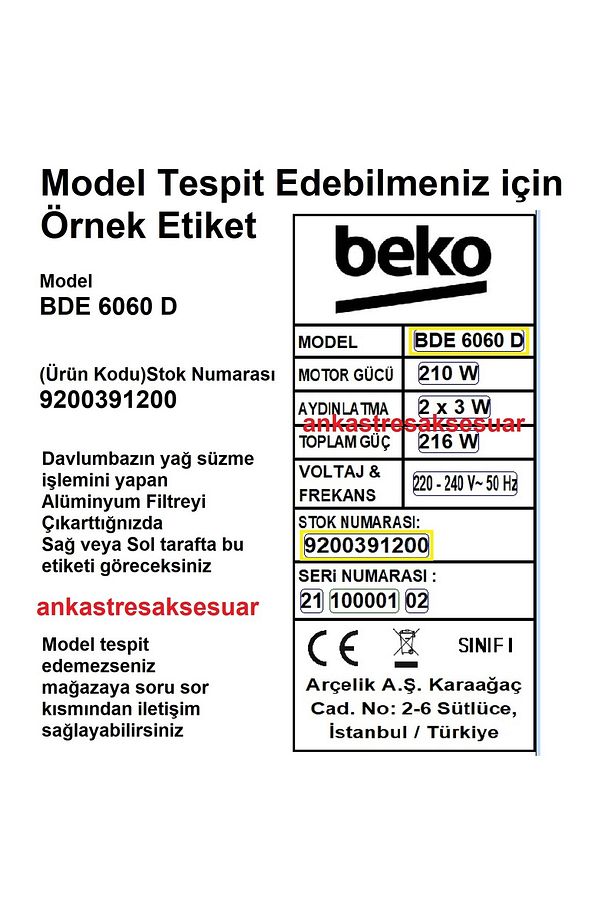 ADE 606 2S (7704331104) Davlumbaz Aspiratör Karbon Filtre Bacasız Kullanım Filtresi - 4