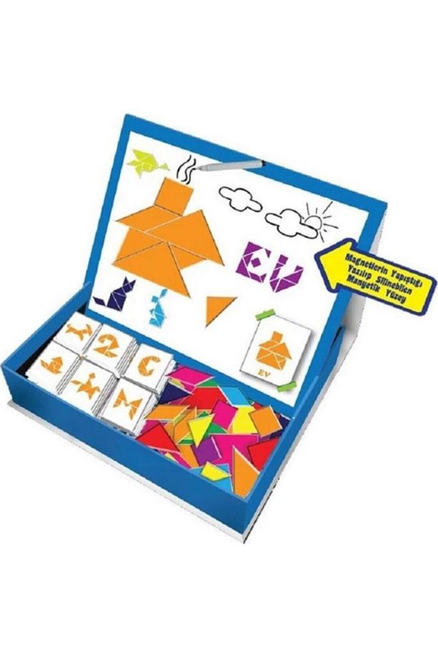 Kodlama+farkı Bul+manyetik Tablet Alfabe+manyetik Tablet Tangram (4'lü Set) - 3