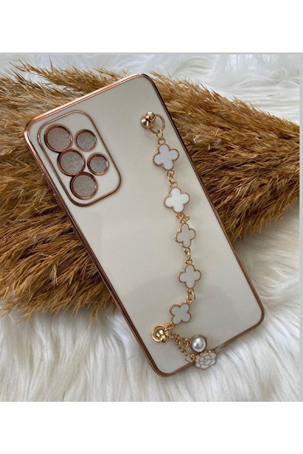 Samsung A73 Compatible Floral Pearl Handheld Laser Cut Case