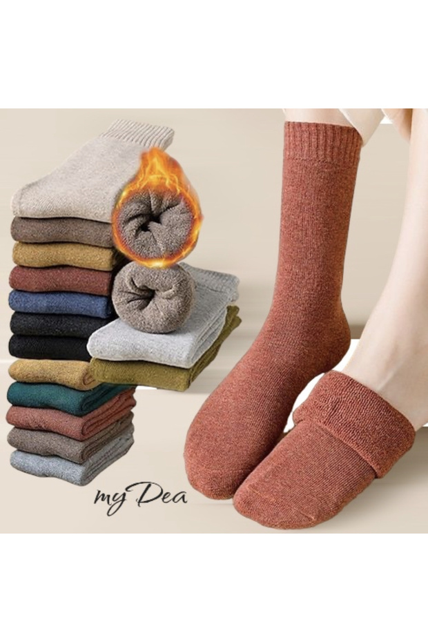 Colorful Women's 4-Piece Winter Terry Socks High Quality Terry Socks