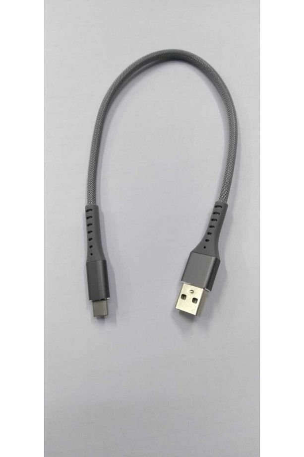 Type-c Data Ve Şarj Kablosu Örgülü Kısa Kablo 25 Cm - 3