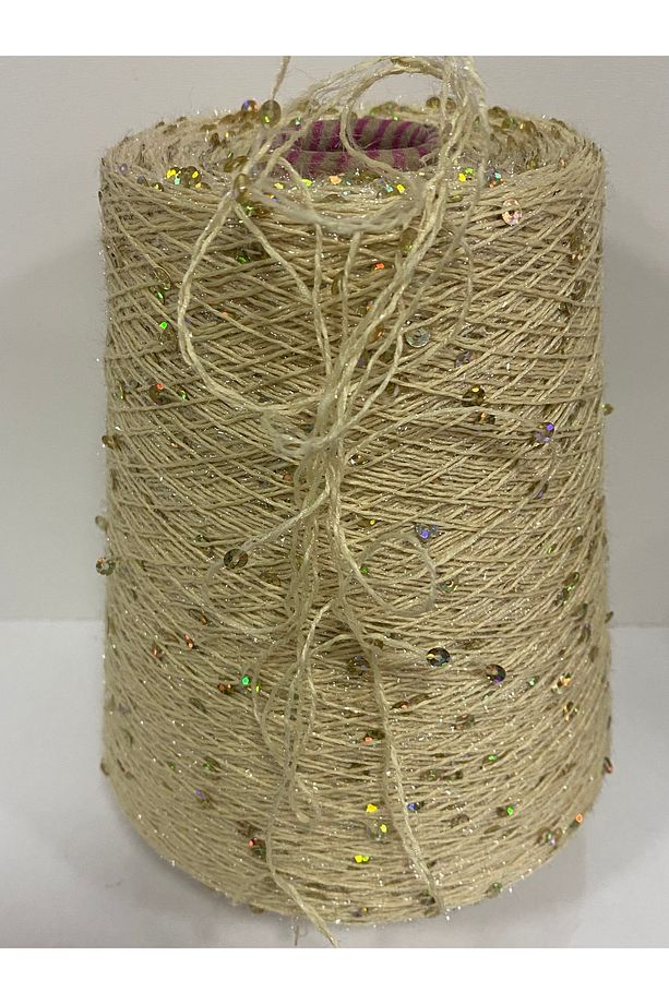 Simli iri pullu bej renk görsel toplam net 510gr - 5
