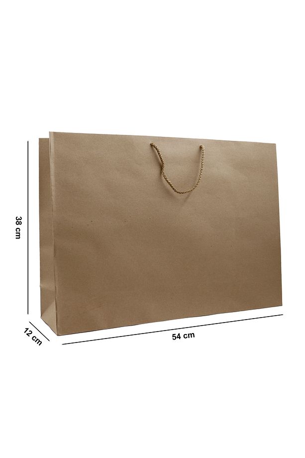 Premium Kraft Karton Çanta 54 X 38 X 12 Cm Karton Poşet 2 Adet - 3