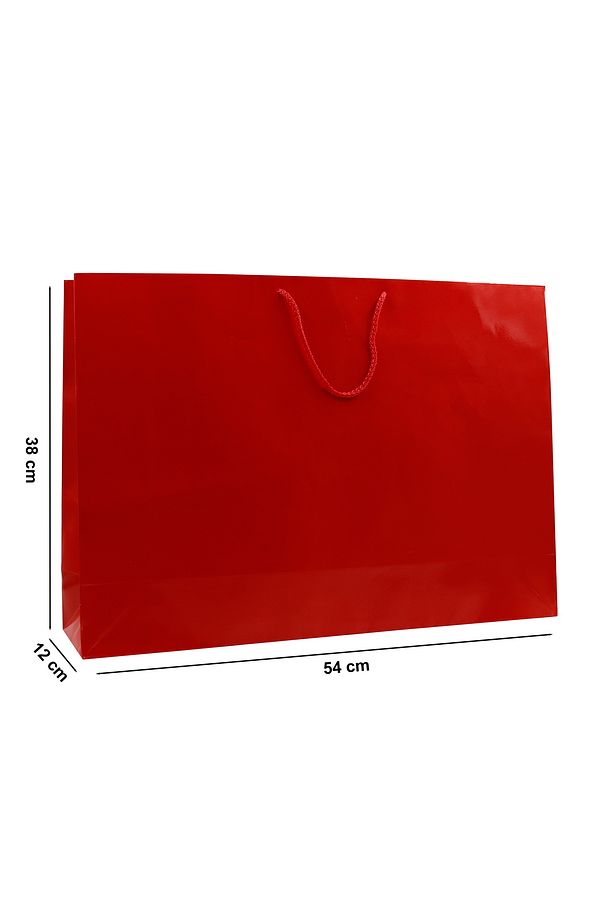 Kırmızı Premium Karton Çanta 54 X 38 X 12 Cm Karton Poşet 2 Adet - 3