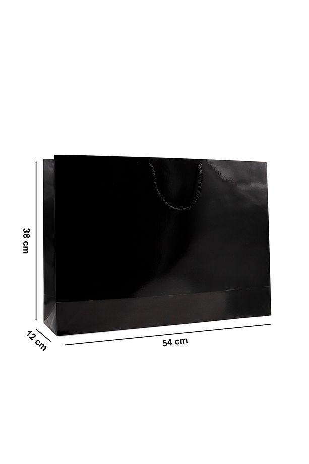Siyah Premium Karton Çanta 54 X 38 X 12 Cm 2 Adet Hediye Poşeti - 3
