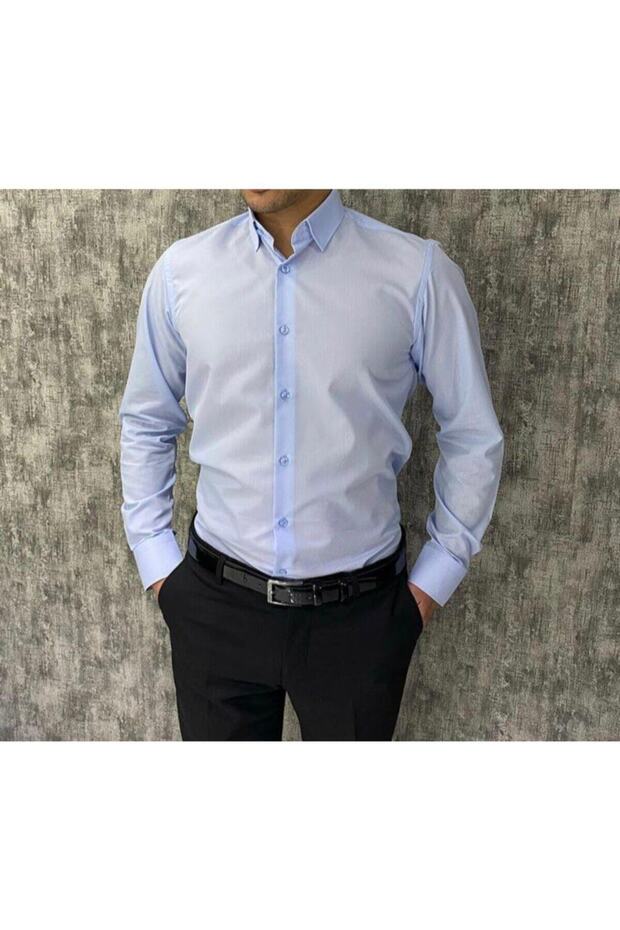 Slim Fit Blue Shirt