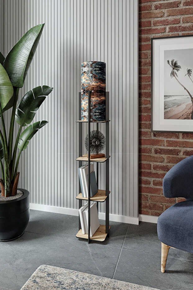 QUATTRO raflı lambader SAFİR MEŞE - 1