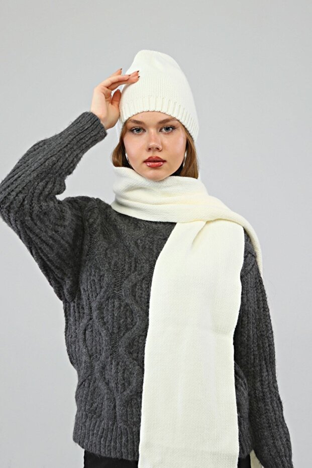 - Set beretă de lux albă - 4