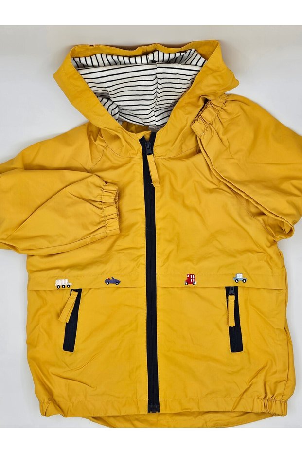 Hooded Children's Trench Coat Seasonal Coats, For Boys And Girls (110 CM-4 YEARS / YELLOW)