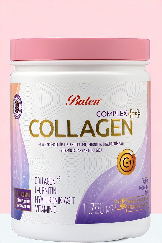 COLLAGEN COMPLEX ++ MEYVE AROMALI TİP 1,2,3 KOLAJEN , L-ORNİTİN, HYALURONİK ASİT, VİTAMİN C - 1