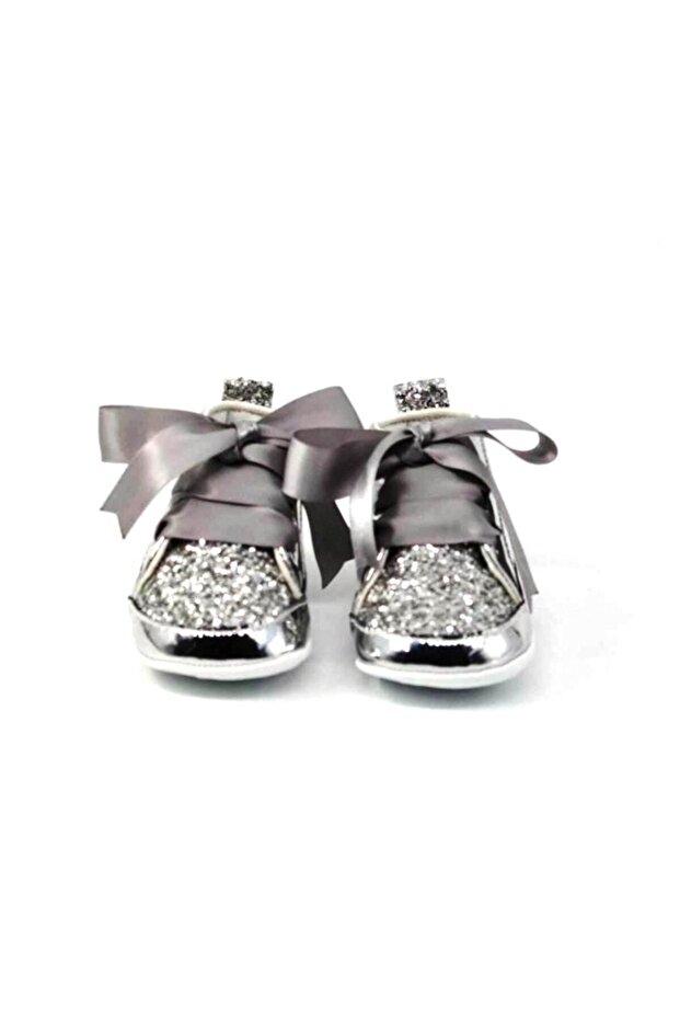 Silver Glitter Baby Shoes