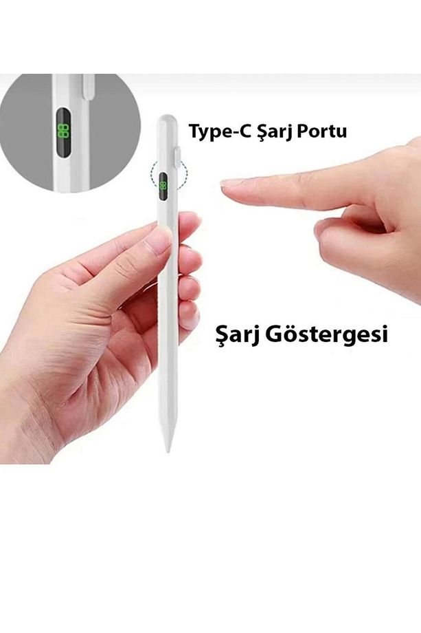 Dijital Göstergeli Universal Kapasitif Stylus Windows Android Ios Tablet Uyumlu Dokunmatik Kalem - 3
