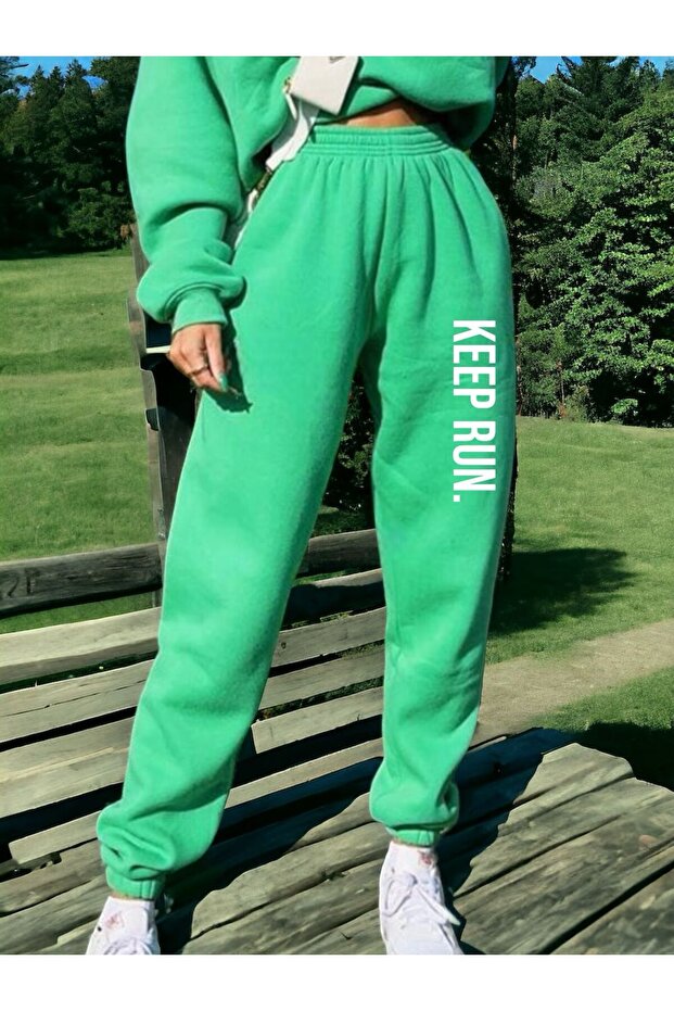 KEEP RUN PRINTED TRACKSUIT BOTTOM - 1