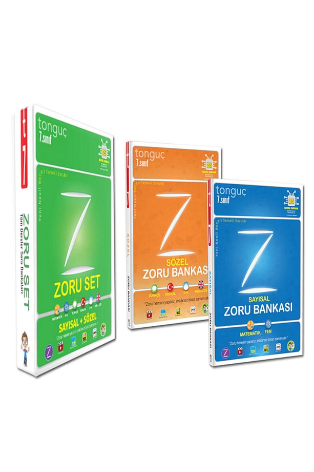 Tonguç Yayınları 7.Sınıf Tüm Dersler ZORU Bankası Seti - 1