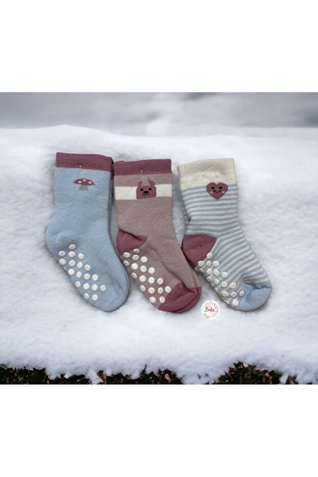 Children's Anti-Slip Towel Socks Set