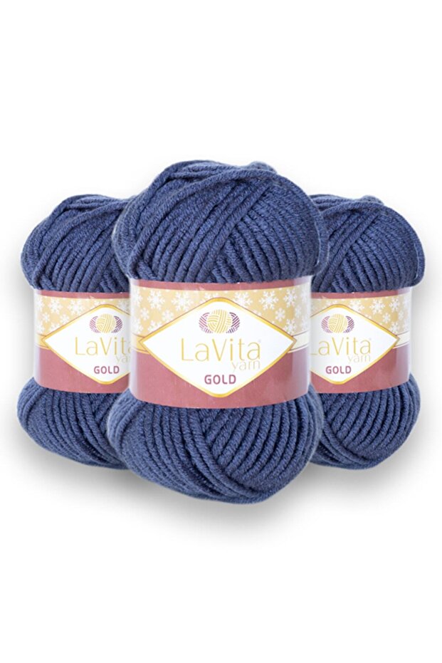 Yarn Gold 3 Pack Thick Winter Hand Knitting Yarn Taka Yarn (9787)
