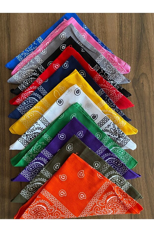 Ethnic Pattern Bandana Set of 12 Unisex