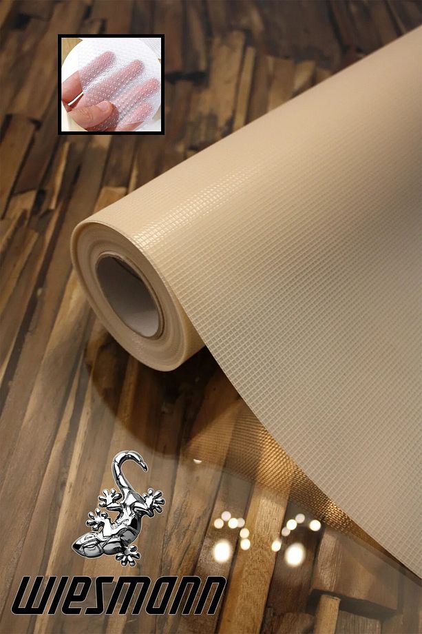 45cm*10mt Açık Kahve Raf Örtüsü Dolap Ve Çekmece Içi Kaymaz Kaydırmaz Yuvarlak Veya Kare Desen Örtü - 1