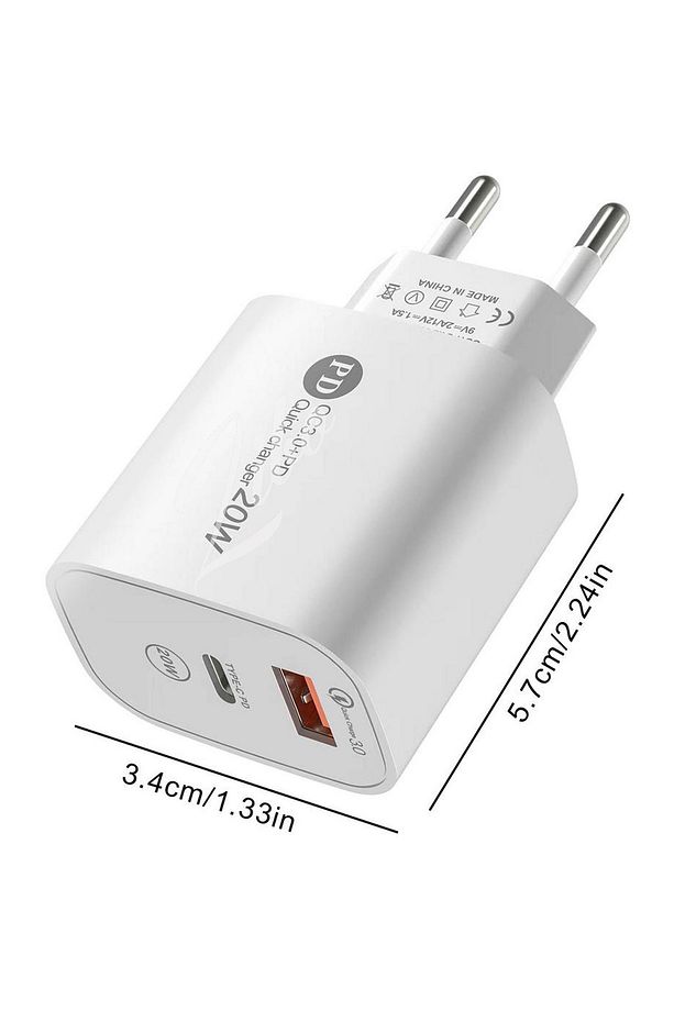 Şarj Cihazı Hızlı Şarj Aleti Pd 20w Qc3.0 Type-c Pd Usb Şarj Port Şarj Adaptörü - 3