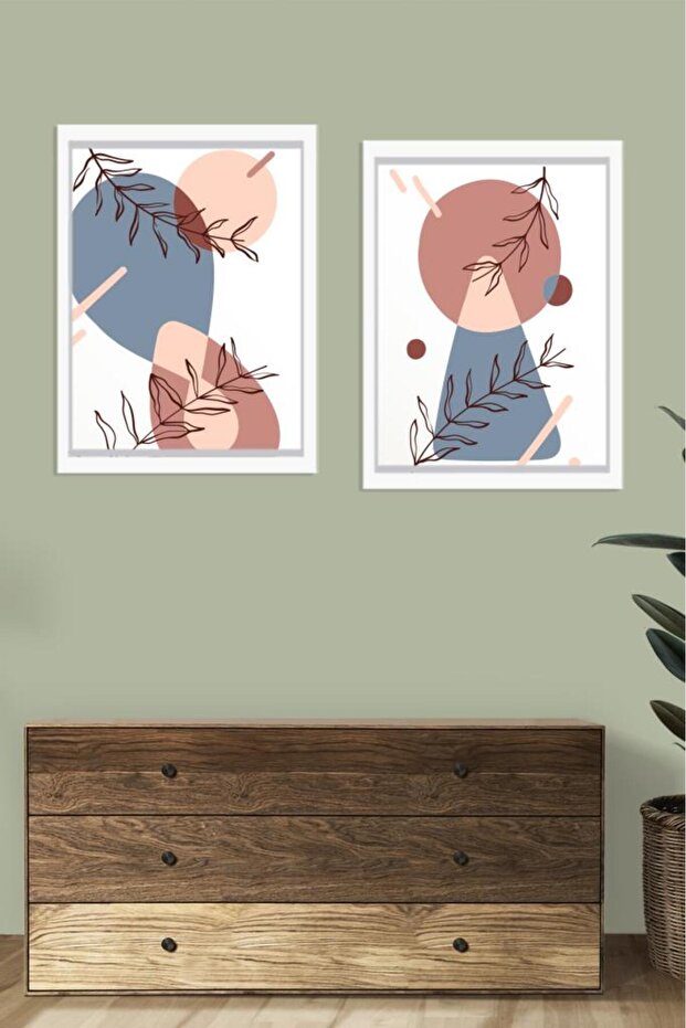 إطار حائط أبيض لاصق مقاس 20 × 30 سم - طقم من قطعتين - لا يترك علامات وبقع