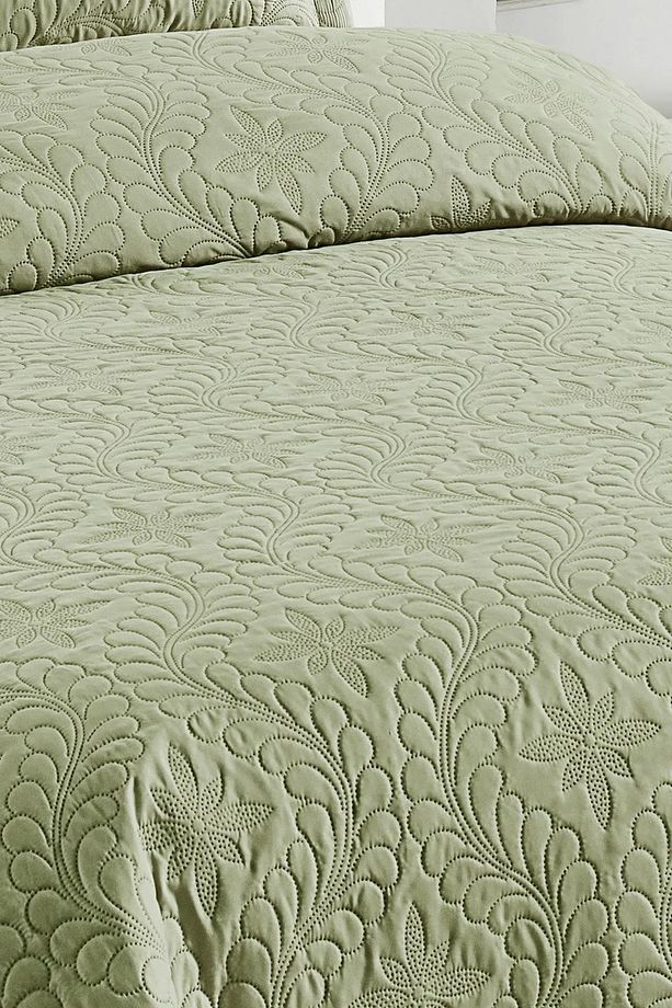 Ivy Haki Tek Kişilik Microfiber Kapitone Yatak Örtüsü - 4