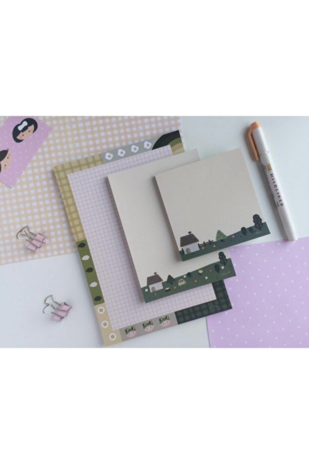 Yeşil Nude Set Memopad/notepad/defter - 1