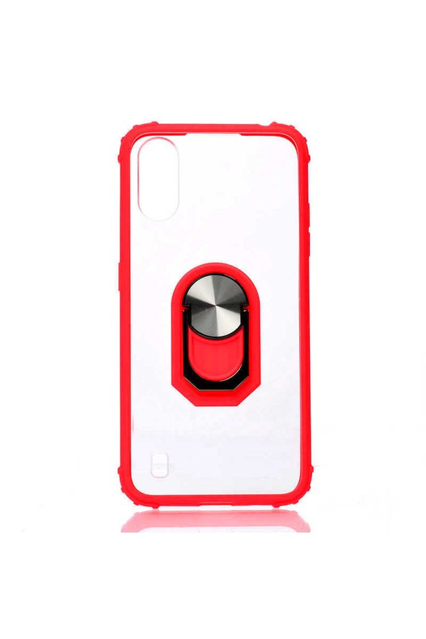 Case for Samsung Galaxy A01 Anti-Shock Anti-Shock Colored Edges with Metal Ring Case