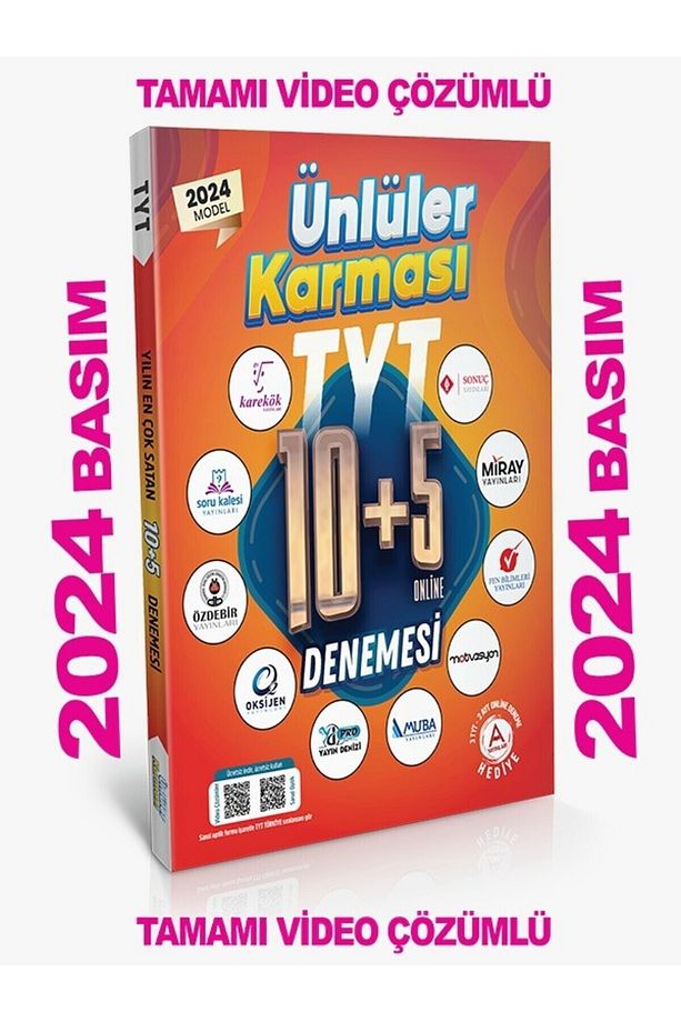 ÜNLÜLER KARMASI  2024 TYT 10 YAYIN 10+5 DENEME YENİ KAPAK - 2