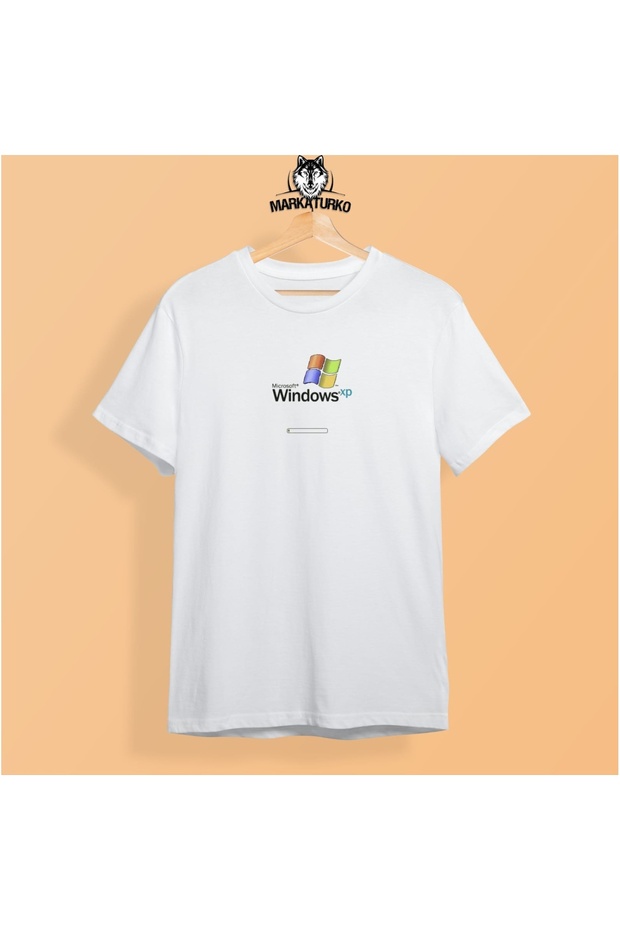 Windows Printed White Special Design Cotton Combed Unisex T-shirt 706-B209