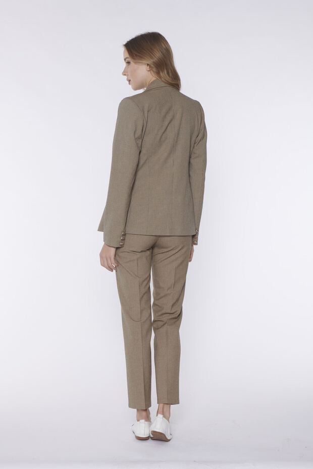 سترة بنية منقوشة - 3