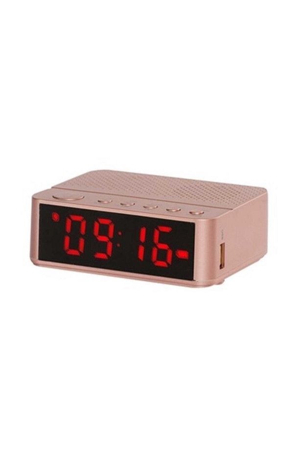 Cock PEMBE Bluetooth Radyolu Alarm Saat - 1