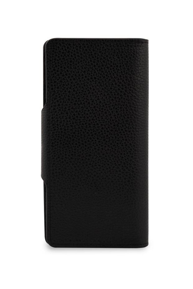 Unisex Black Genuine Leather Portfolio Wallet Martha