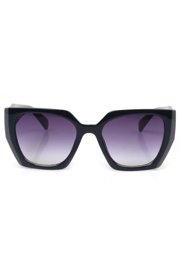 Purple Glass Black Framed Women's Sunglasses Ae2203c7