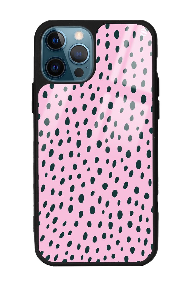iPhone 15 Pro Max Pink Speckle Design Glossy Phone Case