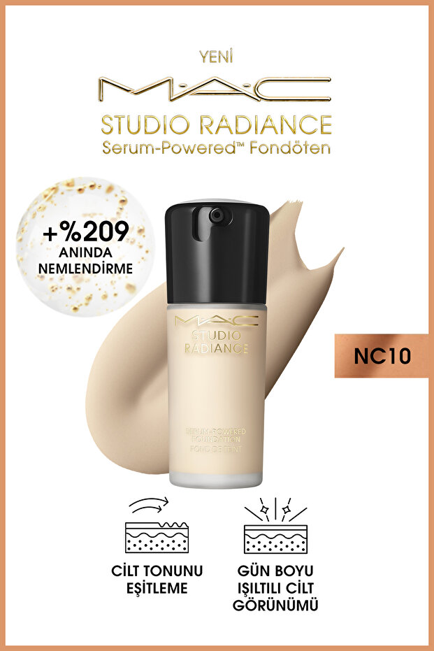 Studio Radiance Serum-Powered ™ Radiant Finish Skin Care Effect Foundation - Nc10 - 30ml