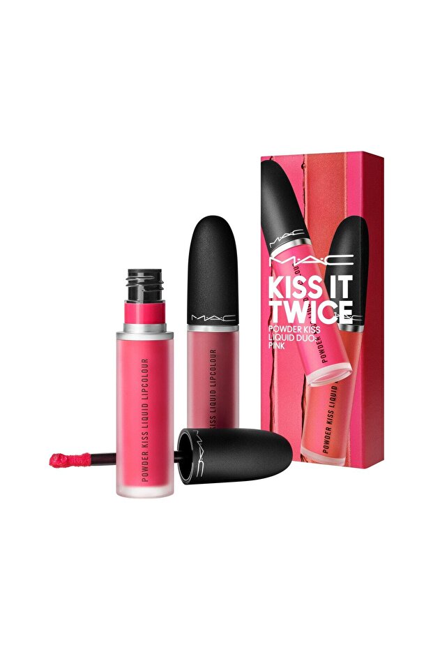 Kiss It Twice Powder Kiss Liquid Lipstick Duo-Pink-773602682942