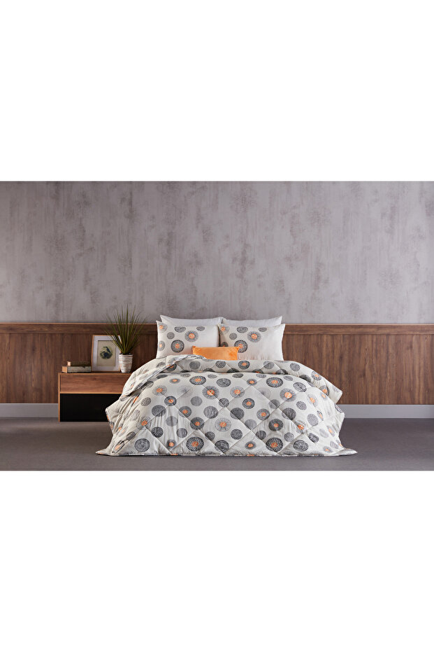 Polycotton Pamuklu Uyku Seti Cosmos Tek Kişilik - Gri - 5