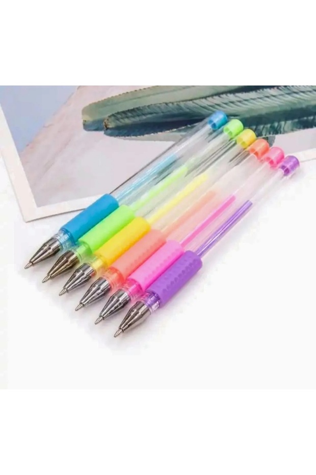 Teddy Neon Set of 6 Gel Pens